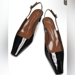 Giuseppe Zanotti Brenda 45 Patent Leather Slingback Heels NIB Size 36